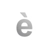 Lettre " è " en aluminium découpé, dimensions et couleurs au choix