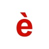 Lettre " è " en aluminium découpé, dimensions et couleurs au choix