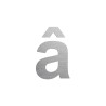 Lettre " â " en aluminium découpé, couleurs et dimensions au choix