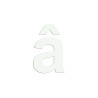 Lettre " â " en aluminium découpé, couleurs et dimensions au choix