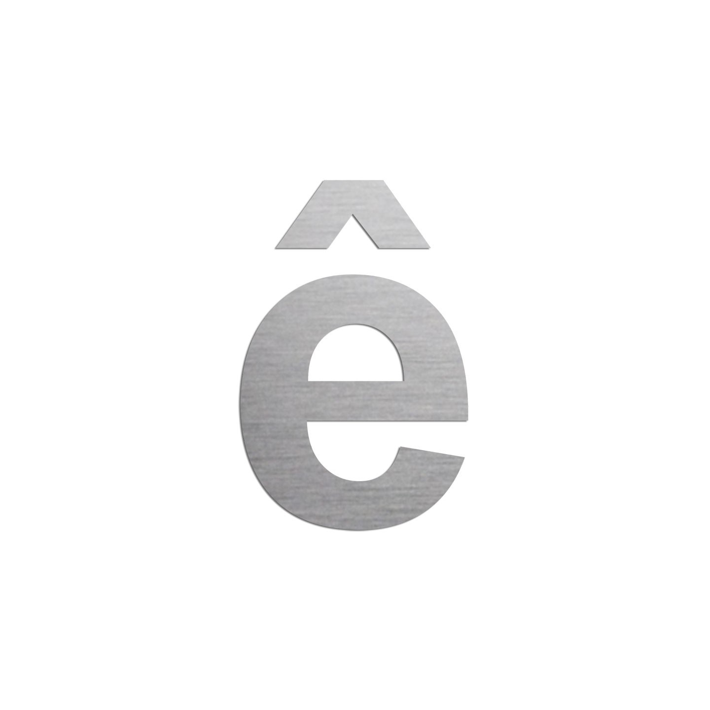 Lettre " ê " en aluminium découpé, coloris et dimensions au choix