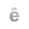 Lettre " ê " en aluminium découpé, coloris et dimensions au choix