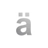 Lettre " ä " en aluminium, 5 coloris et 2 hauteurs