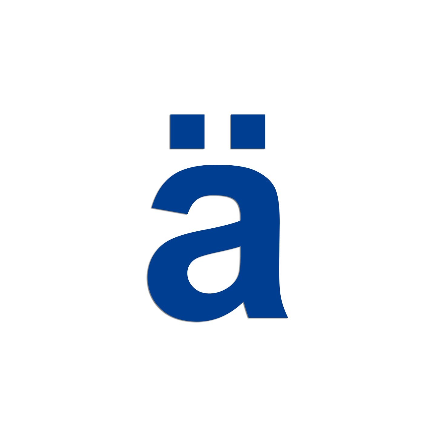 Lettre " ä " en aluminium, 5 coloris et 2 hauteurs