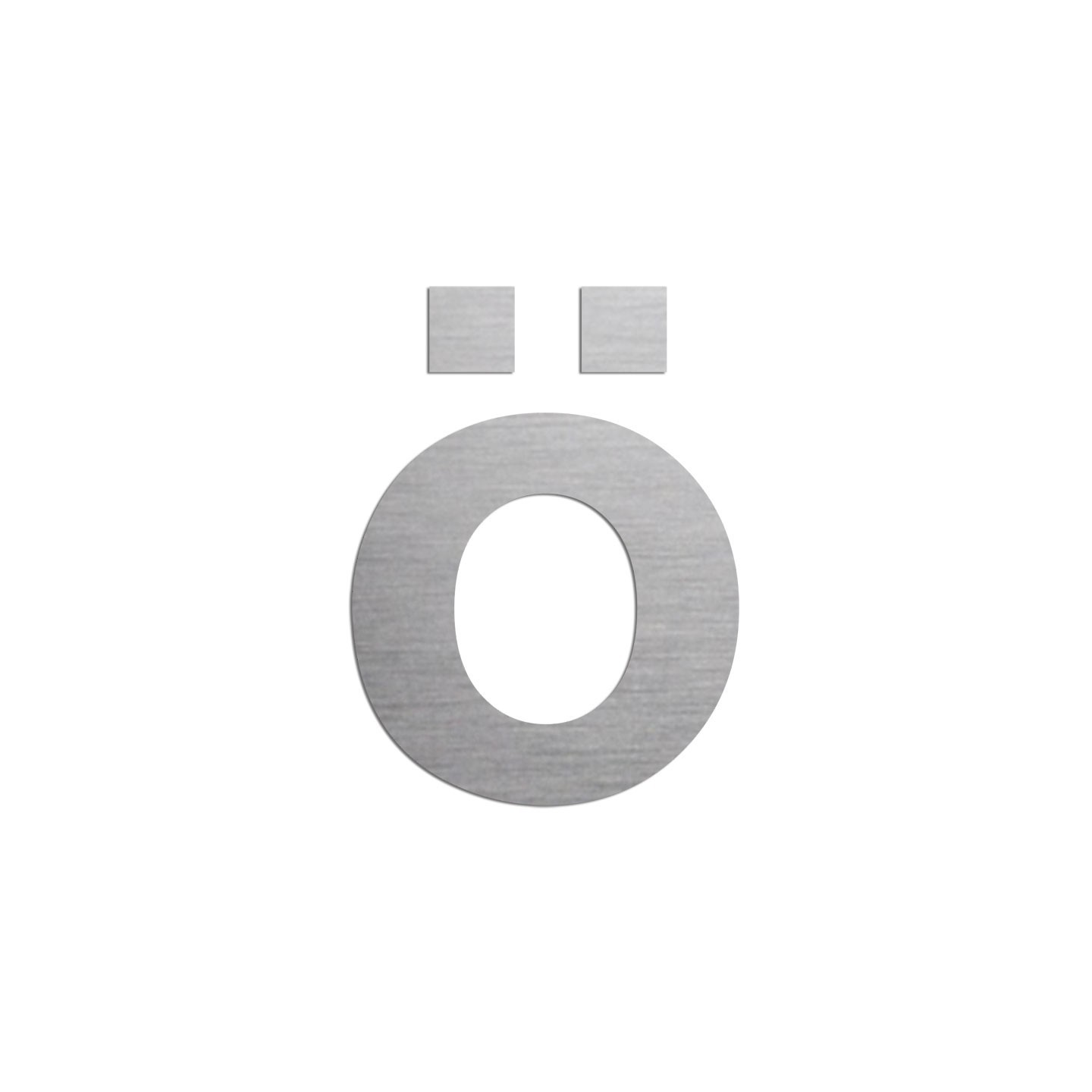 Lettre " ö " en aluminium découpé, couleurs et dimensions au choix