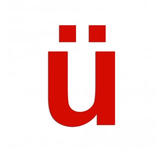 Lettre " ü " en aluminium, couleurs et hauteurs au choix