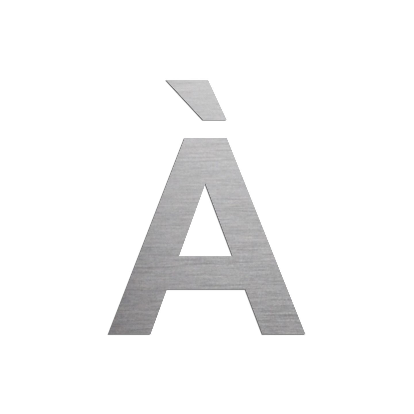 Lettre " À " en aluminium découpé, coloris et dimensions au choix