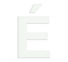 Lettre " É " en aluminium ou PVC découpée