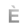 Lettre " È " en aluminium découpé, coloris et dimensions au choix