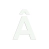 Lettre Â majuscule en aluminium découpé 100mm ou 150mm de haut