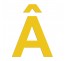 Lettre " Â " en aluminium ou PVC découpée