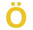 Lettre " Ö " en alu ou PVC, 2 hauteurs au choix