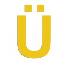 Lettre " Ü " en alu ou PVC, hauteurs choix