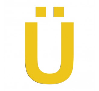 Lettre " Ü " en alu ou PVC, hauteurs choix