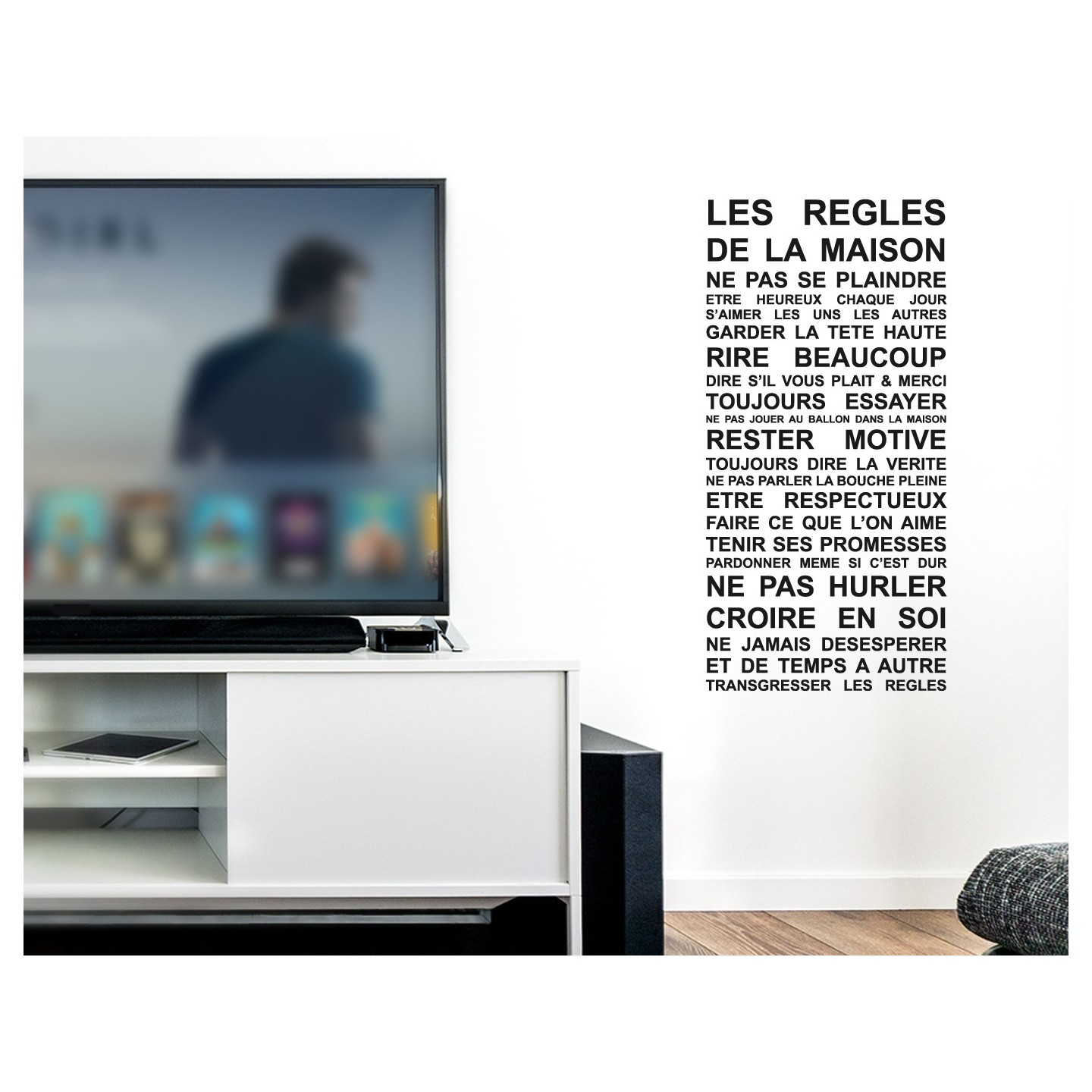 Sticker "Les règles de la maison"