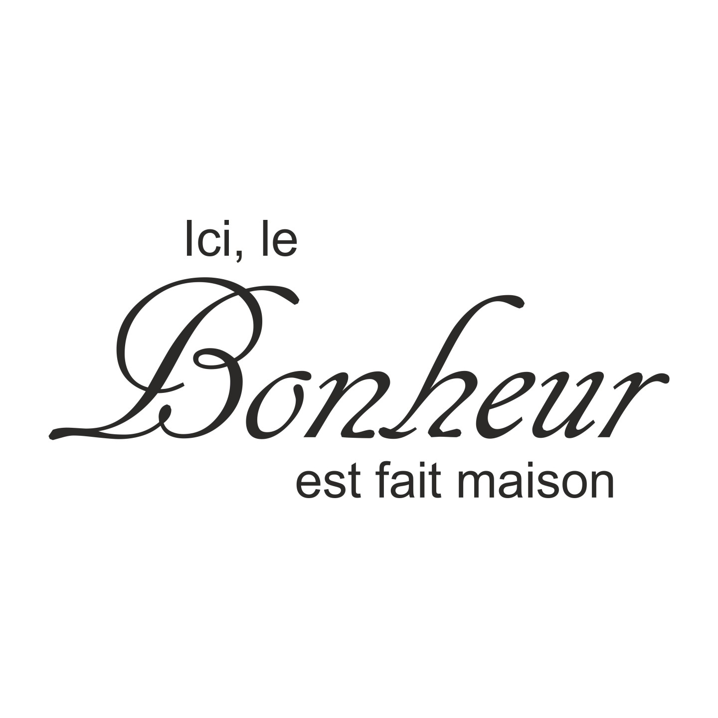 Sticker "Ici, le bonheur"