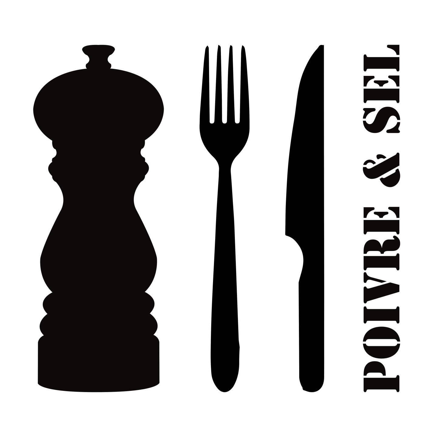 Sticker "Poivre, sel et couverts"