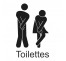 Sticker "Toilettes"