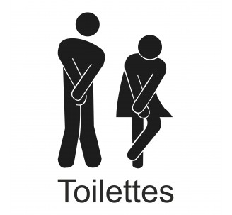 Sticker "Toilettes"