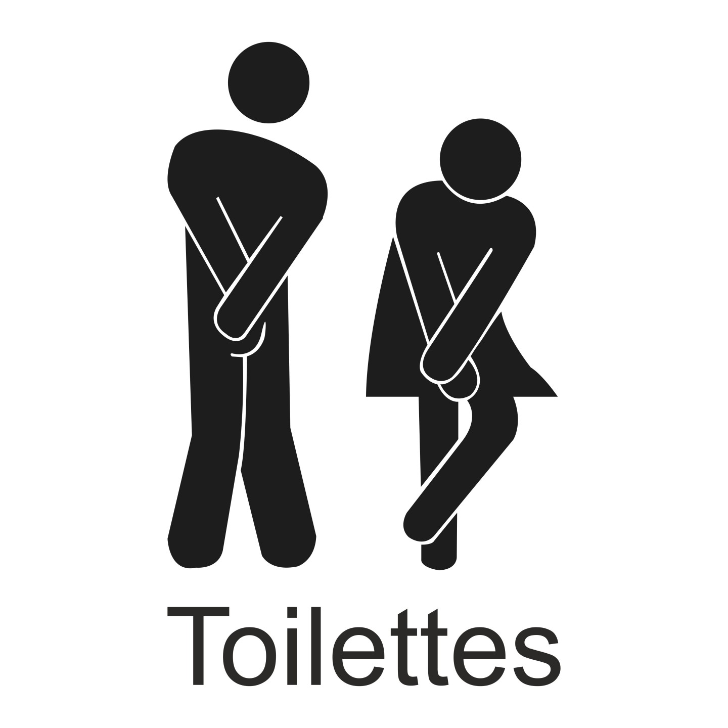 Sticker "Toilettes"