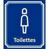 Plaque porte Côté rue " Toilettes Femmes" en aluminium