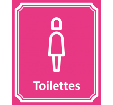 Plaque porte Côté rue " Toilettes Femmes" en aluminium