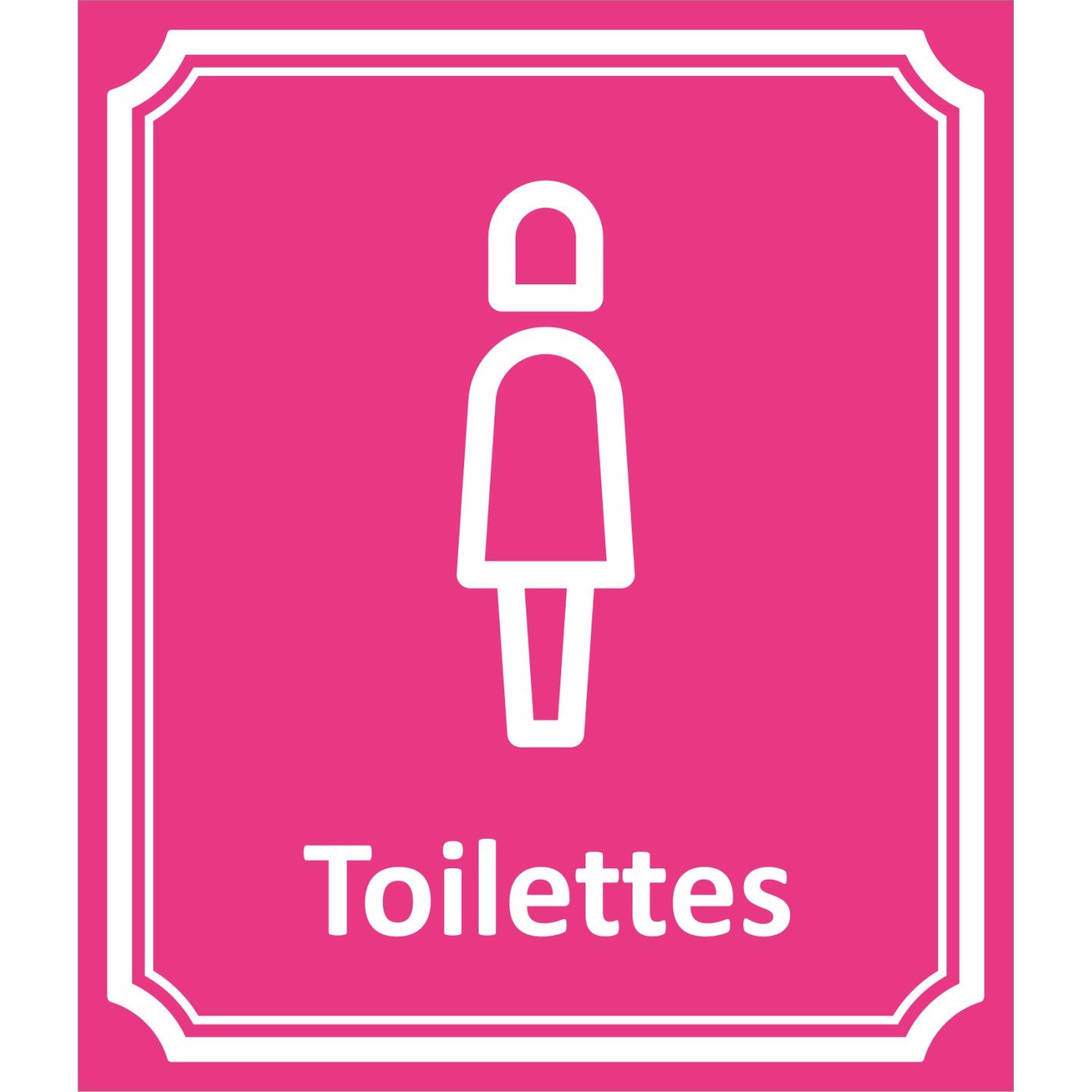 Plaque porte Côté rue " Toilettes Femmes" en aluminium