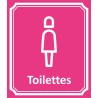Plaque porte Côté rue " Toilettes Femmes" en aluminium