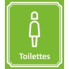 Plaque porte Côté rue " Toilettes Femmes" en aluminium