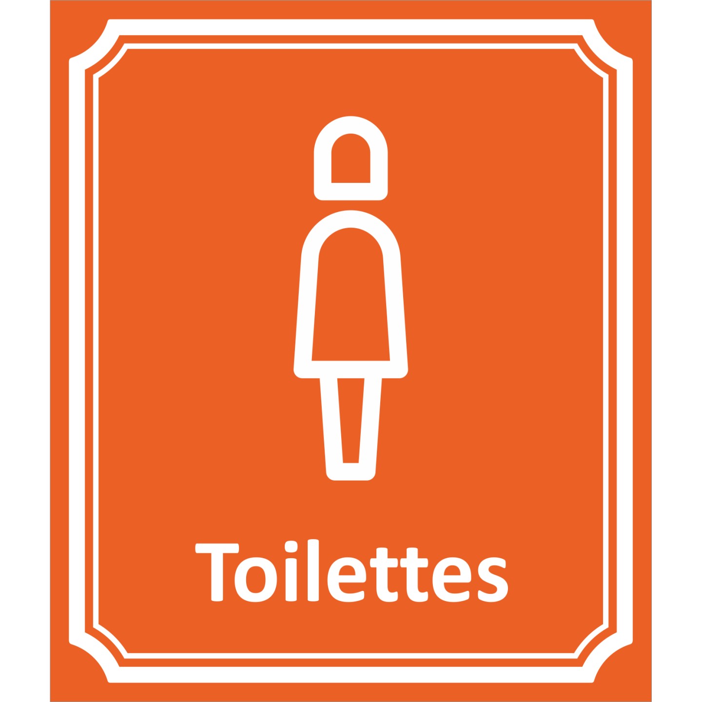 Plaque porte Côté rue " Toilettes Femmes" en aluminium
