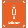 Plaque porte Côté rue " Toilettes Femmes" en aluminium
