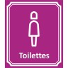 Plaque porte Côté rue " Toilettes Femmes" en aluminium
