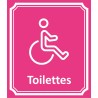Plaque porte Côté rue " Toilettes Handicapé" en aluminium