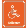 Plaque porte Côté rue " Toilettes Handicapé" en aluminium