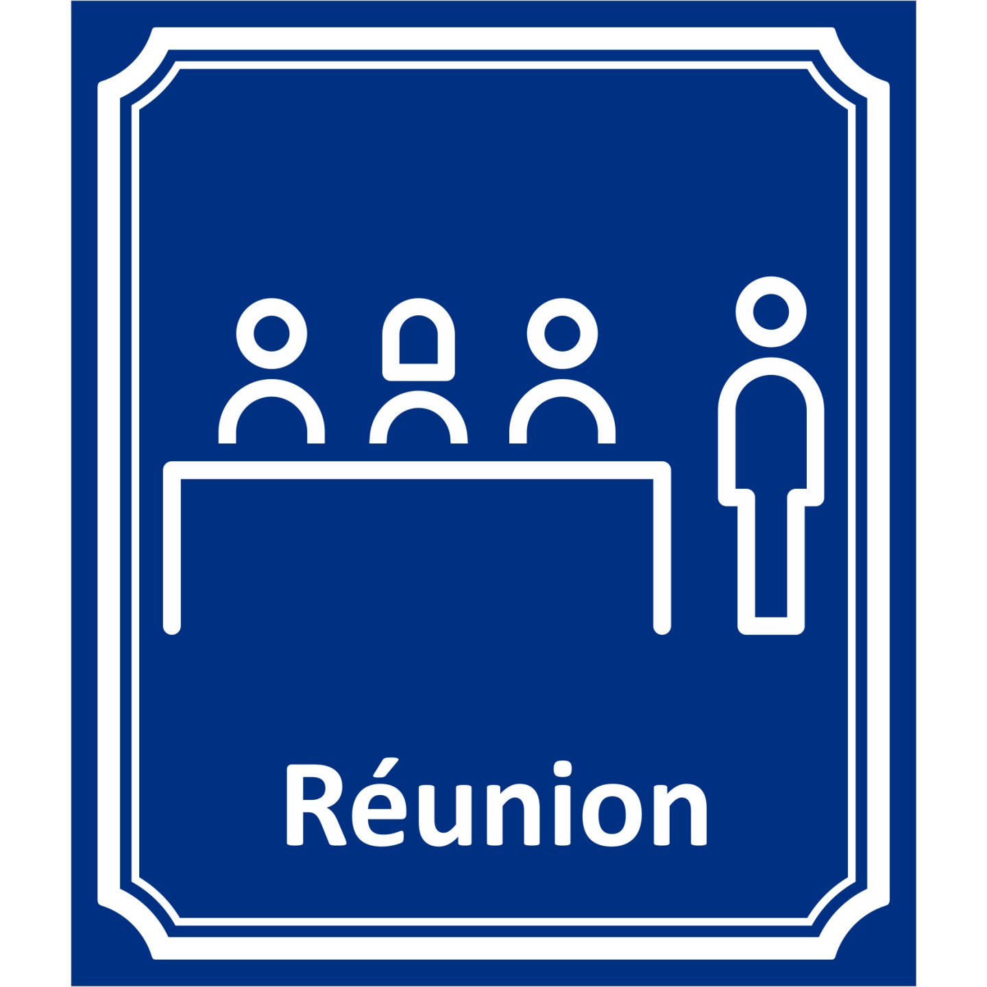 Plaque porte Côté rue " Réunion" en aluminium