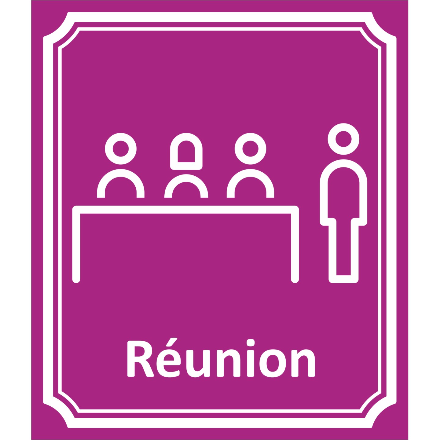 Plaque porte Côté rue " Réunion" en aluminium