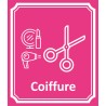 Plaque porte Côté rue " Coiffure" en aluminium