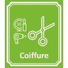 Plaque porte Côté rue " Coiffure" en aluminium
