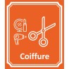 Plaque porte Côté rue " Coiffure" en aluminium