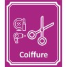 Plaque porte Côté rue " Coiffure" en aluminium