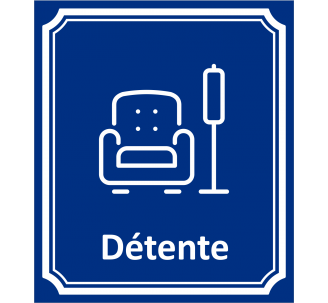 Plaque porte Côté rue " Détente" en aluminium