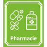 Plaque porte Côté rue "Pharmacie" en aluminium
