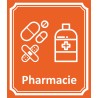 Plaque porte Côté rue "Pharmacie" en aluminium