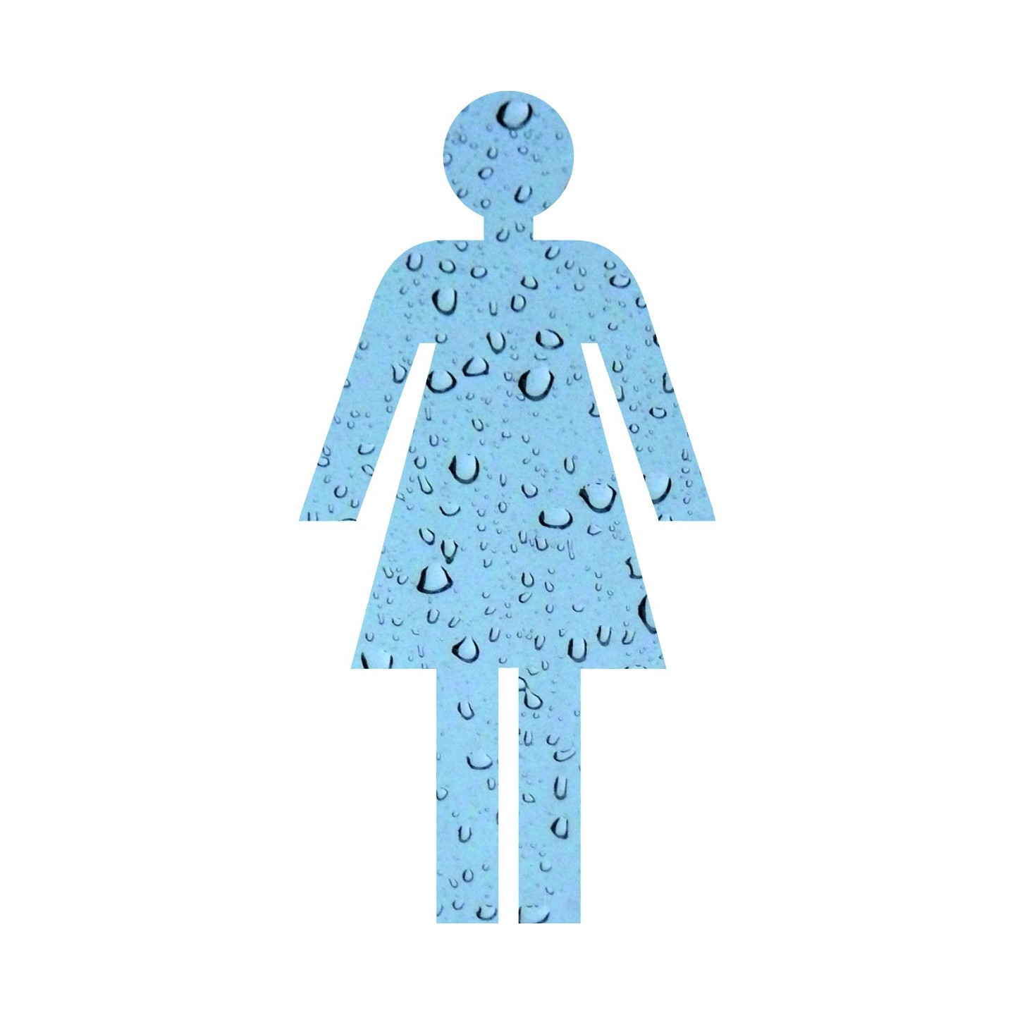 Silhouette à effet texture Goutte d'eau    Femme