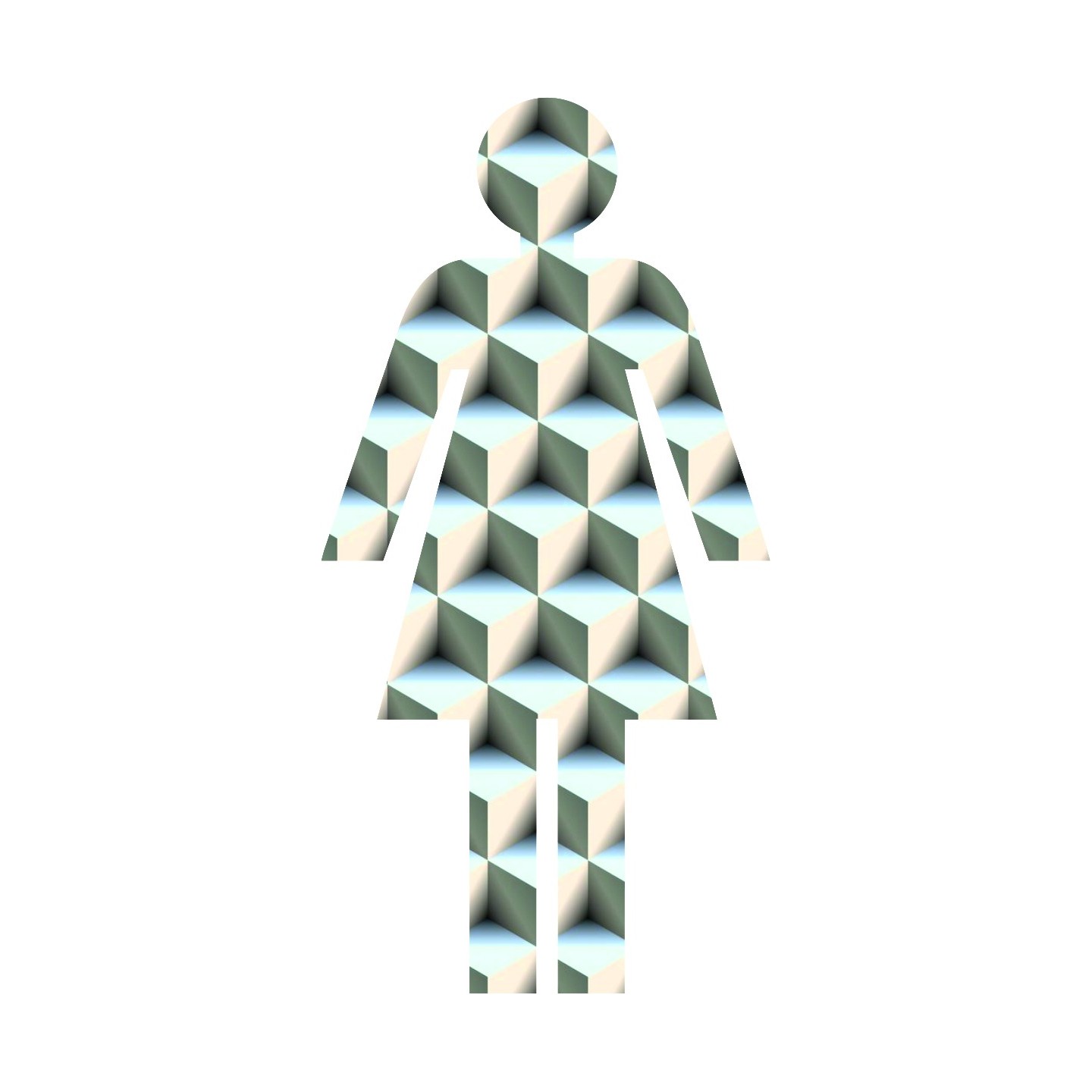 Silhouette à effet texture 3D    Femme