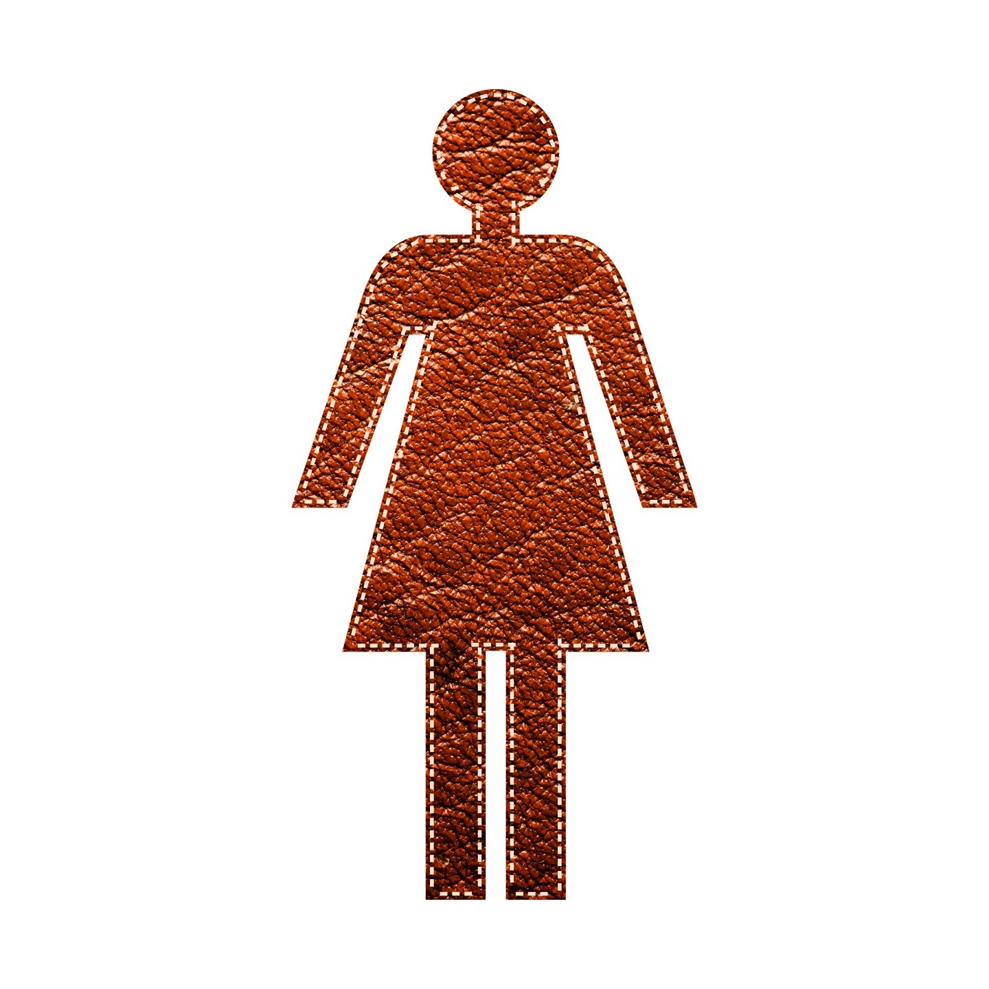 Silhouette à effet texture Cuir avec couture    Femme