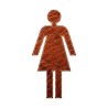 Silhouette à effet texture Cuir avec couture    Femme