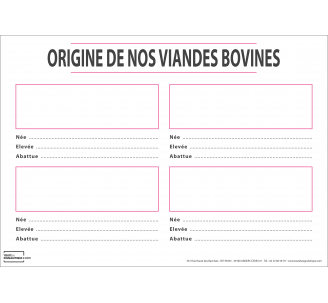 Origine de nos viandes bovines