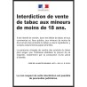 Interdiction de vente de tabac au mineurs