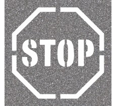 Pochoir en bois (Isorel) "STOP"